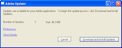 Adobe Updater Window