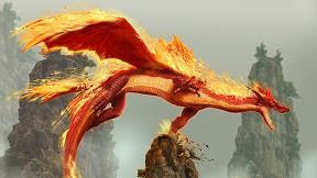 fire dragon monster beast wallpaper