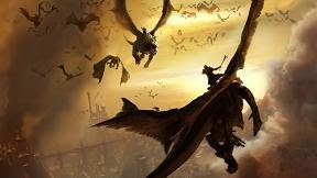 flying dragon monster wallpaper