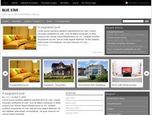 Free Blue Star Wordpress Theme