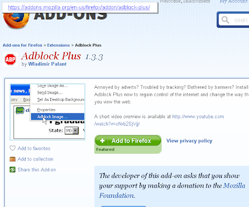 Firefox Addon MAF + Adblock