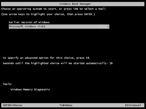 Delete Windows Boot Manager Vista
