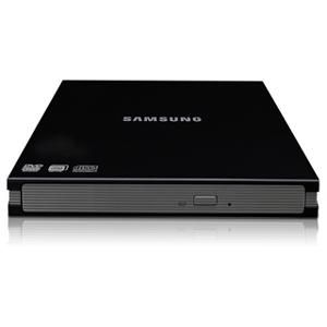 Quemador  de DVD Externo ultra slim Samsung usb 2.0, 8X, negro.