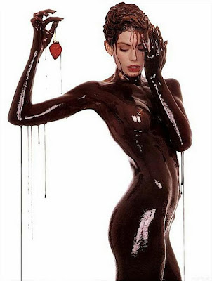 Chocolate Covered In This Sexy Models Also Art Body Painting