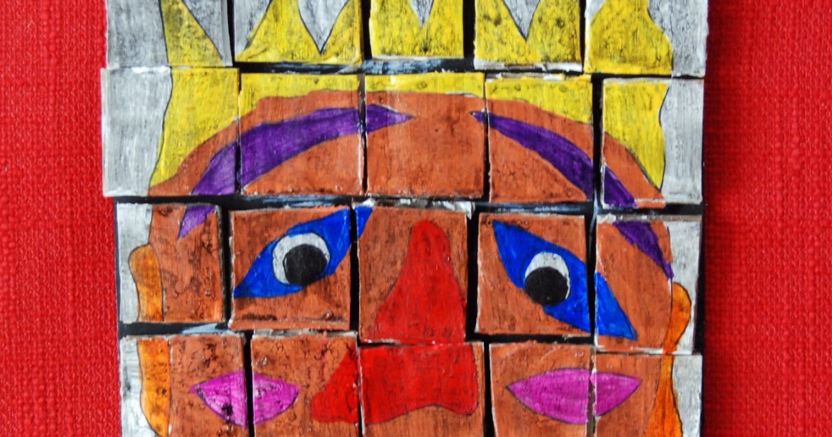 that artist woman Cardboard Mosaics