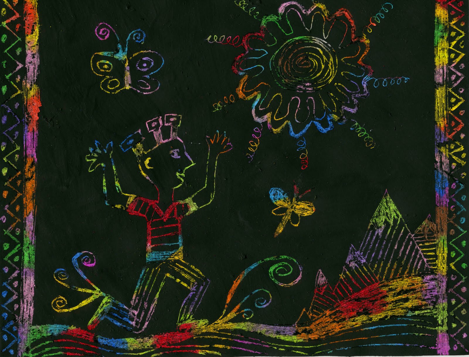 that artist woman Pastel Scratchboards