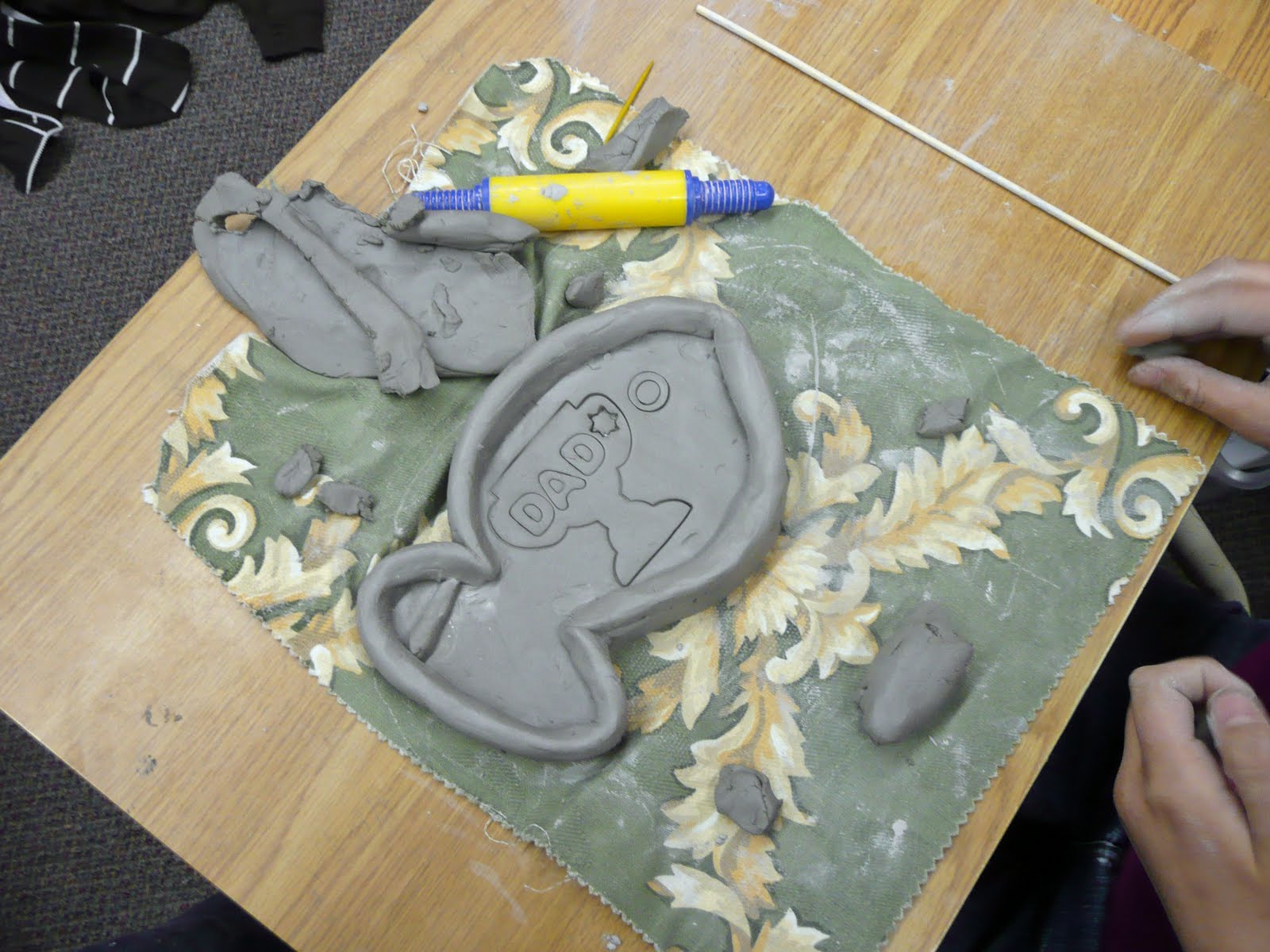 that artist woman Clay Trays for Father's Day