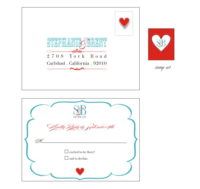 whimsical tiffany blue red wedding suite