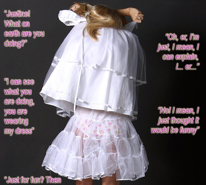 Titillating TG captions: A new groom becomes a feminized husband