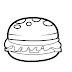Desenho de hamburguer para colorir, desenhos de alimentos para pintar