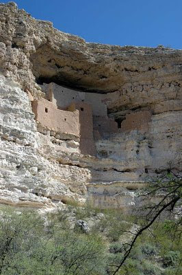 an overall view of the cliff dwelling