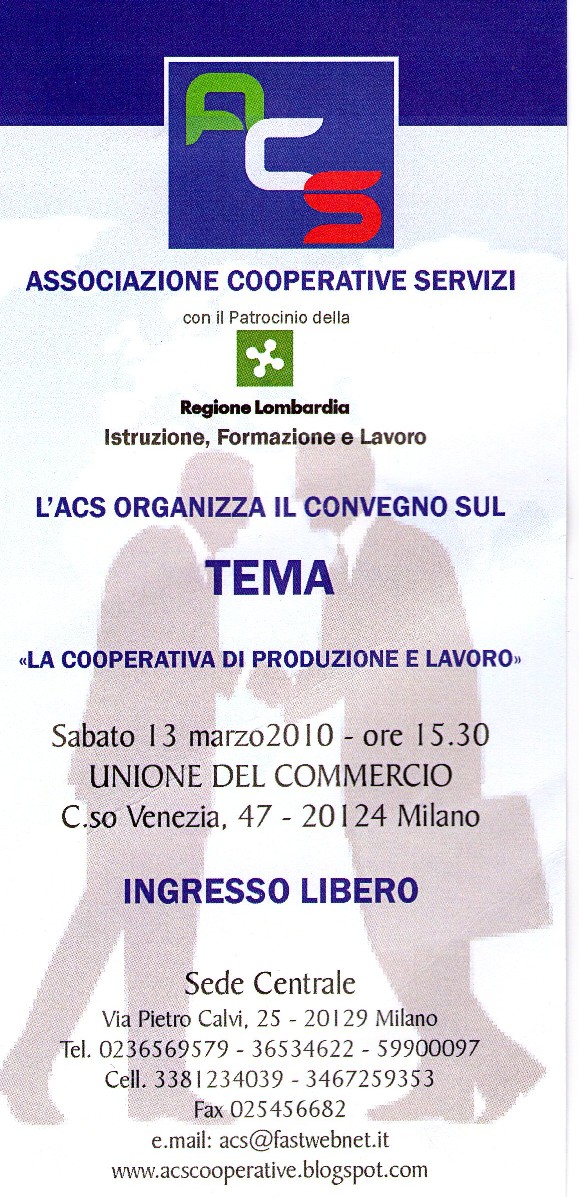 <br>CONVEGNO IL 13 MARZO 2010<br>ALL'UNIONE DEL COMMERCIO DI MILANO