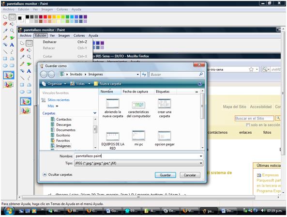 panntallazo paint  opcion guardar