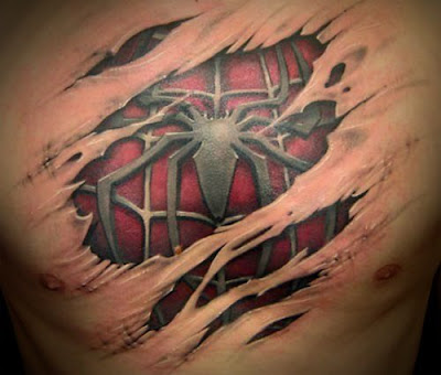 Spiderman Tear Tattoo