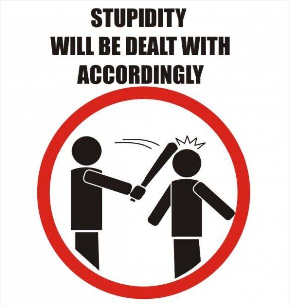 Don't you think stupidity should hurt?