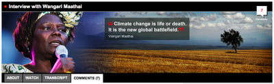 Watch George Negus's interview with Wangari Maathai