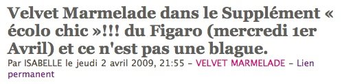 02/04/2009 : Des échos suite à l'article du Figaro