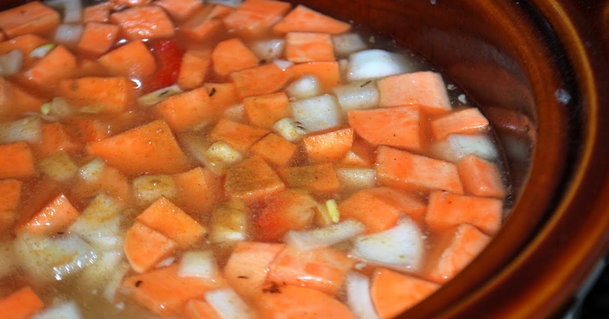 The Life Organic Blog Slow Cooker Yam and Red Pepper Soup