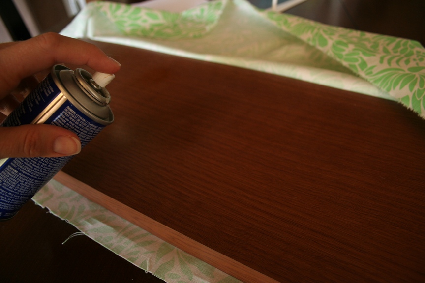 Cantaloupe Corner Fabric Covered Shelf Tutorial