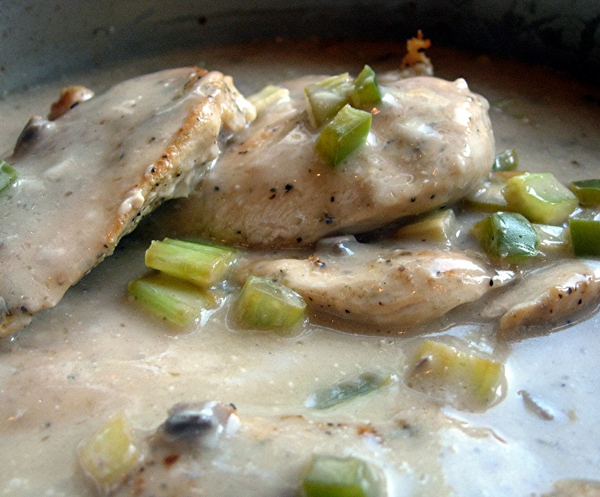 Chicken with Celery & Mushroom Gravy Drick's Rambling Cafe