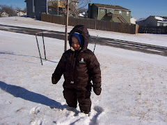 Dominic playing in the Snow
