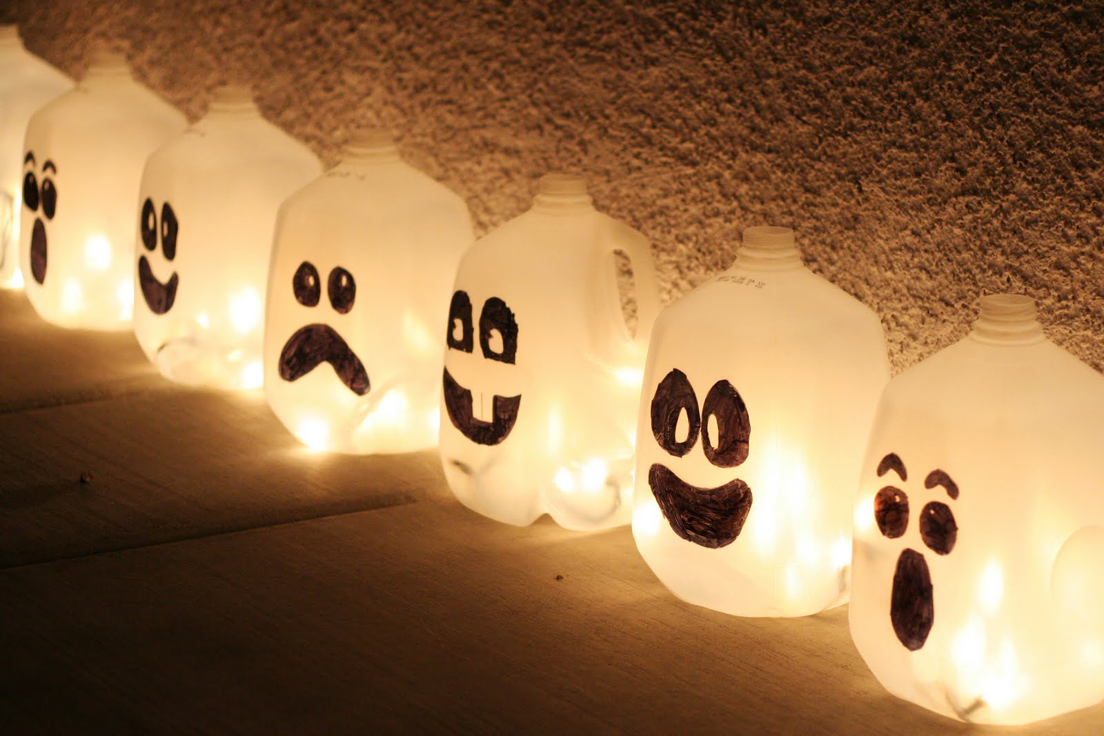 milk jug recycled halloween decorations