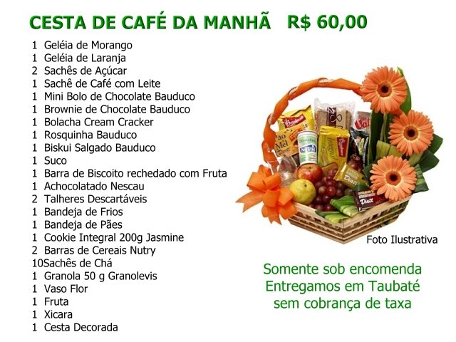 CESTA DE CAFÉ DA MANHÃ