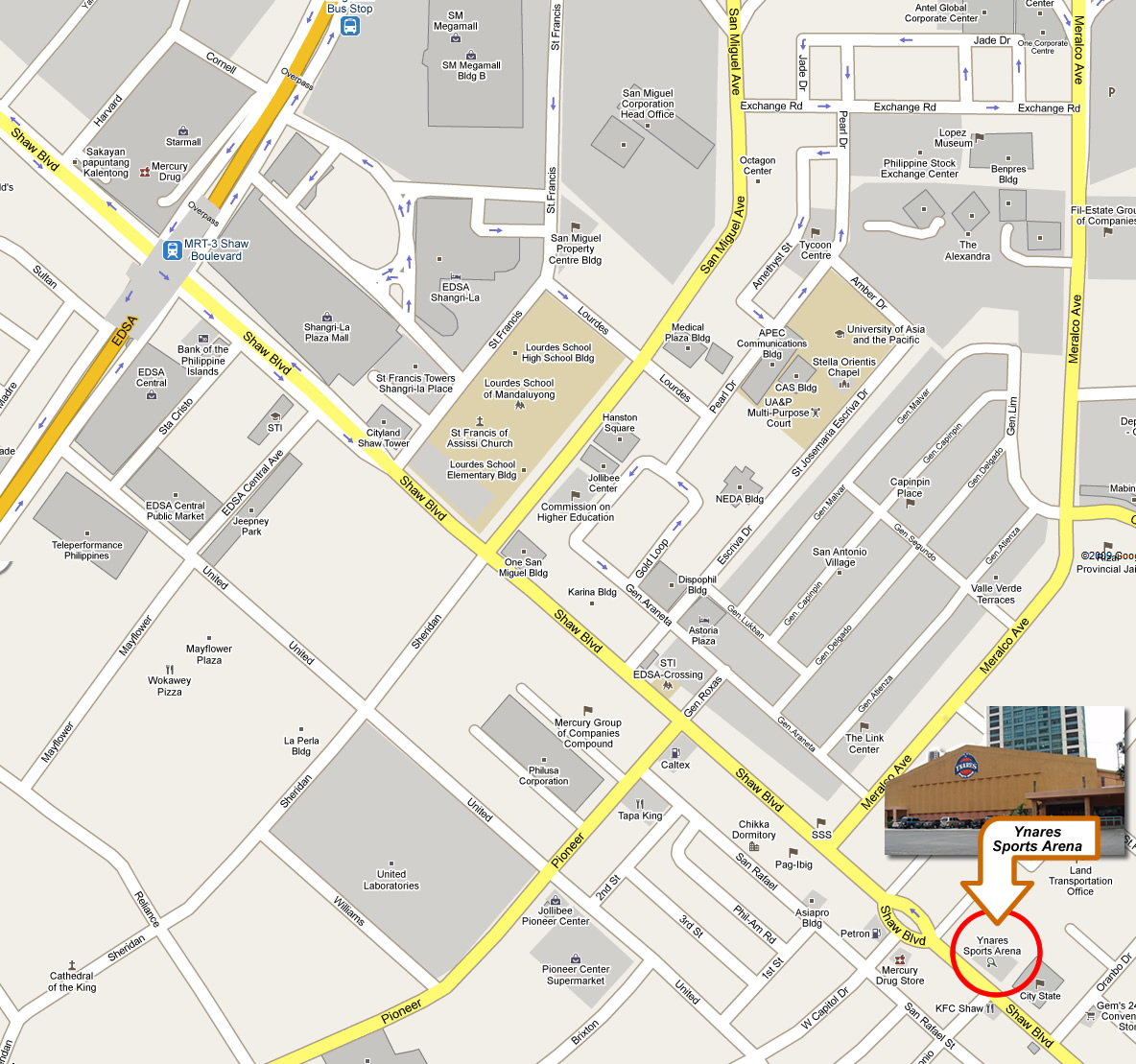 Mykapalaran Map to Ynares Sports Arena