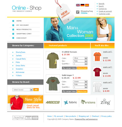 Free osCommerce Template 2011 for eCommerce Websites