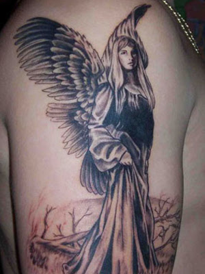 angel tattoo ideas, tattoo for sleeve