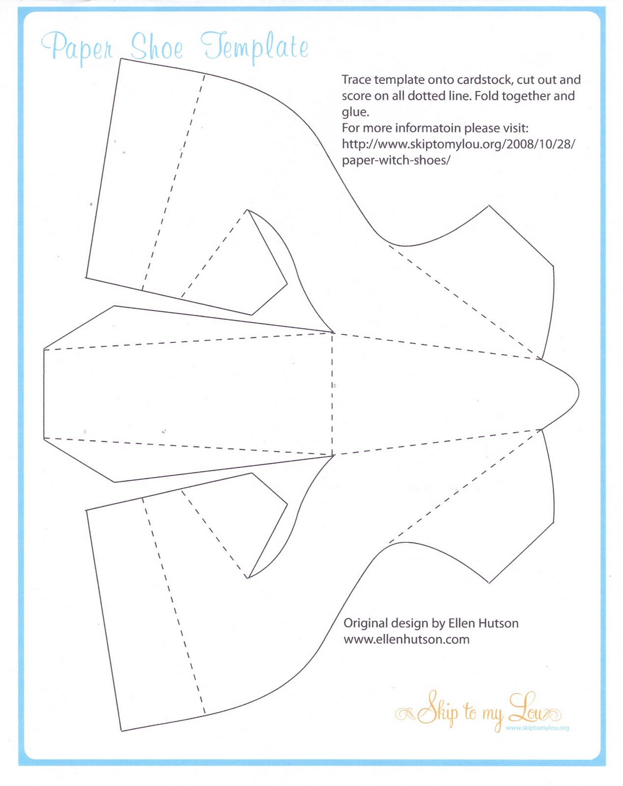 Ladies Shoe Template