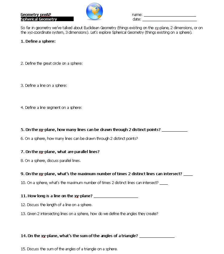 Homework answers geometry june 2010