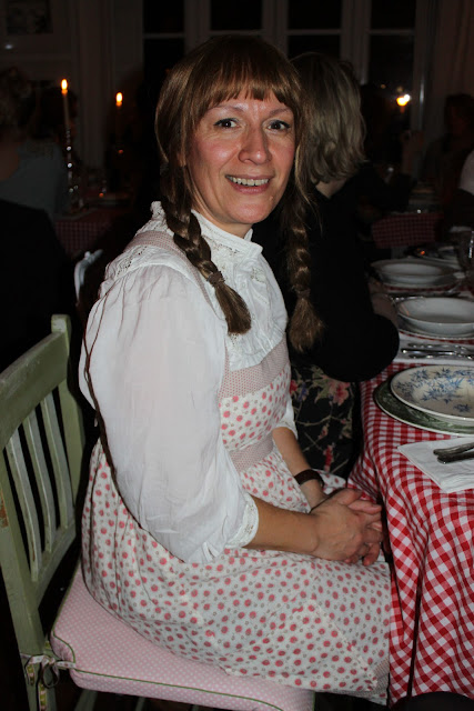Grown women leap at the chance to wear a bit of Laura Ashley, a big apron and put their hair in plaits..., little house on the prairie thanksgiving supper club