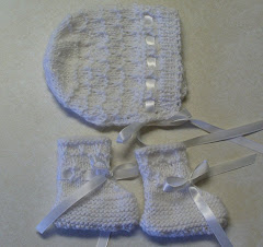 Baptismal Hat and Booties