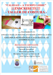 TALLER DE COSTURA COMIENZO 17 DE SEPTIEMBRE LUGAR: CENTRO CULTURAL LOS ROQUES