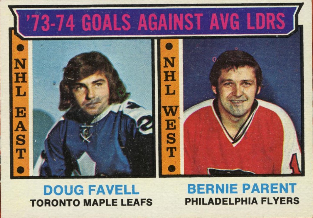 Just A Bit Offside 197475 Topps card 4 Goals Against Average Leaders