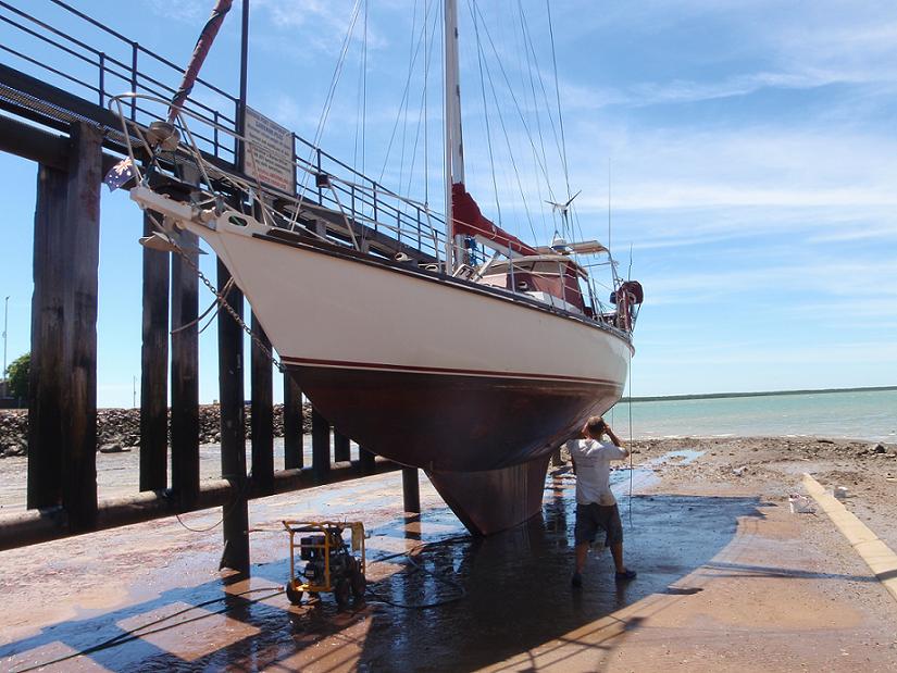 SV Thyme Careening at Darwin