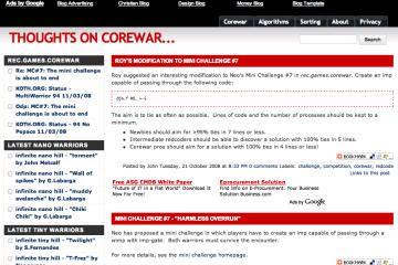 Thoughts on Corewar...