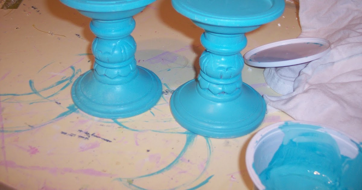 Uniquely Chic Furniture Turquoise Chunky Candle Holdrers