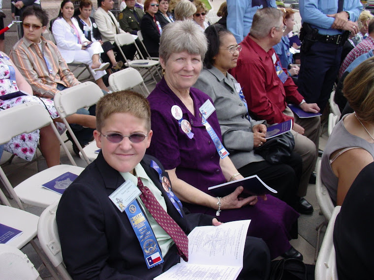 Scott's mom, Betty, & Tanner at the Texas Police Memorial