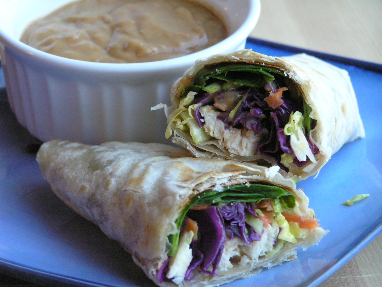 Sweet Luvin' In The Kitchen Asian Wraps with Creamy Peanut Sauce