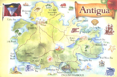 Map of Antigua Island