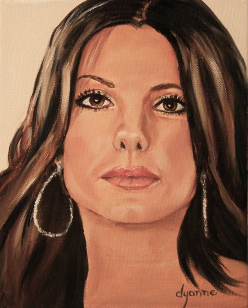Celebrity Paintings Sandra Bullock Celebrity Painting by Dyanne Parker