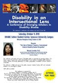 Poster for the Disability in an Intersectional Lens Conference
