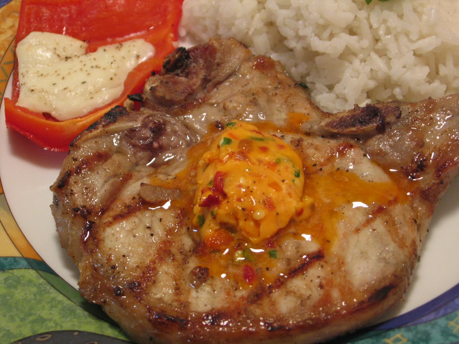 Jenn's Food Journey Spicy Thai Pork Chops with Coconut Rice