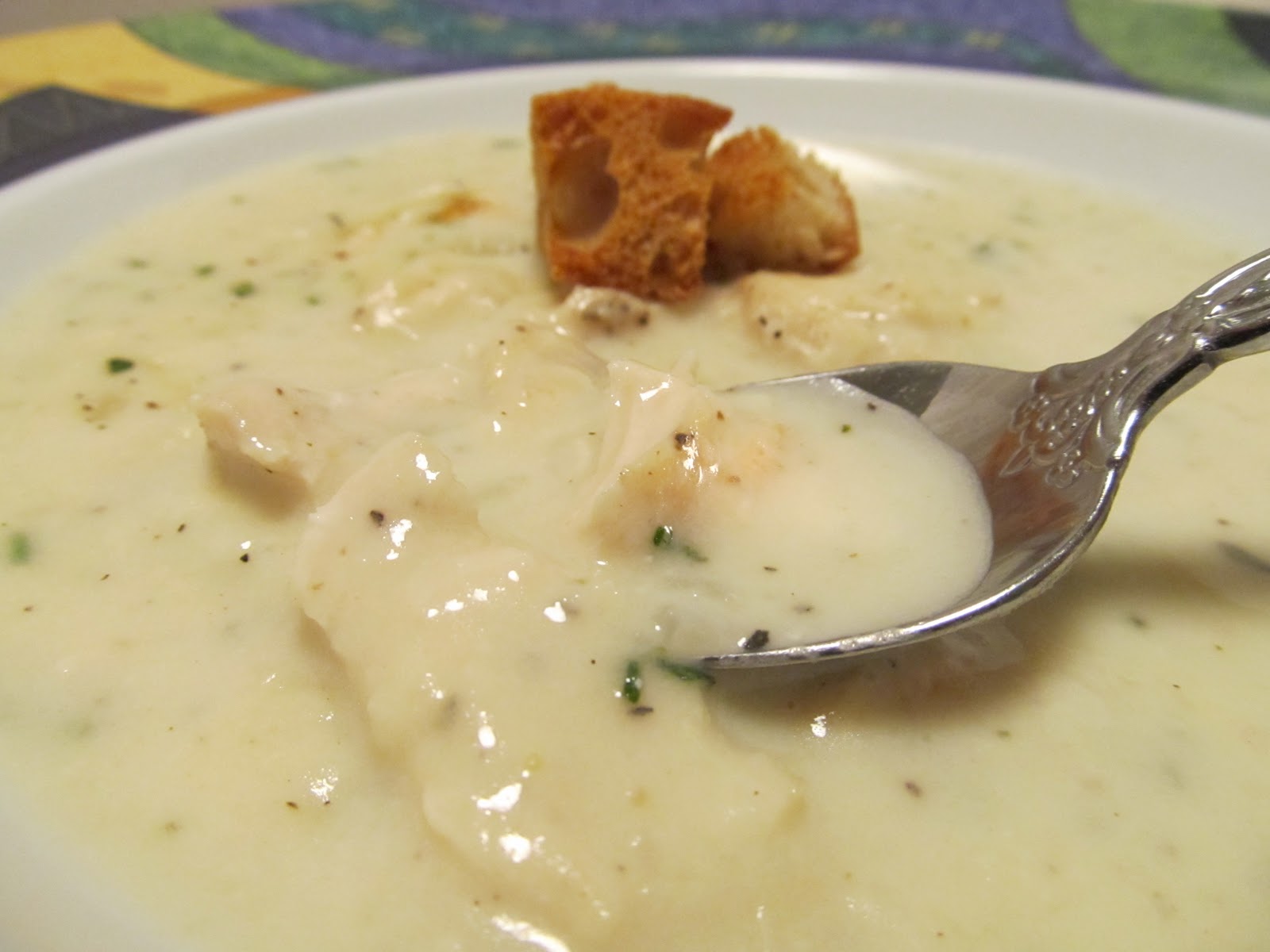 Jenn's Food Journey Roasted Garlic and Chicken Soup