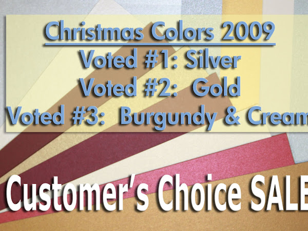 THE VOTES ARE IN for CHRISTMAS 2009 Cardstock Colors