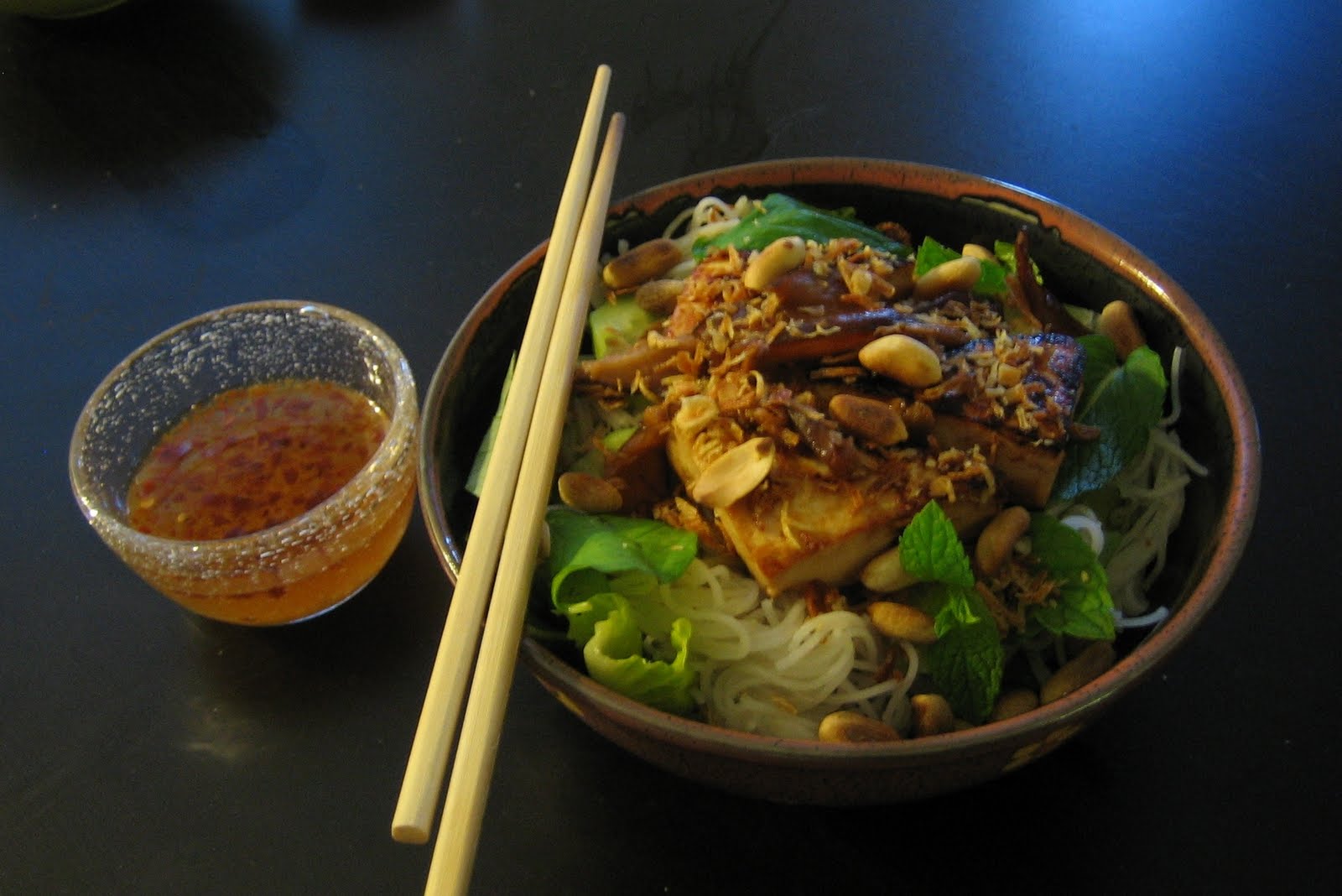 May I cook for you Vegetarian Rice Vermicelli Bowl (Cambodian/Vietnamese)