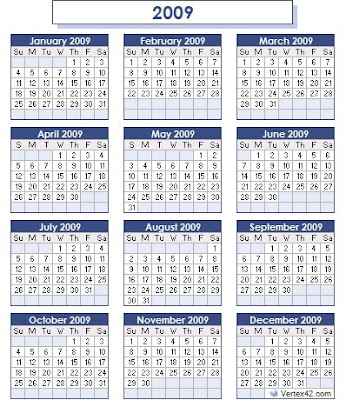 Calendar 2009 on Calendar 2009