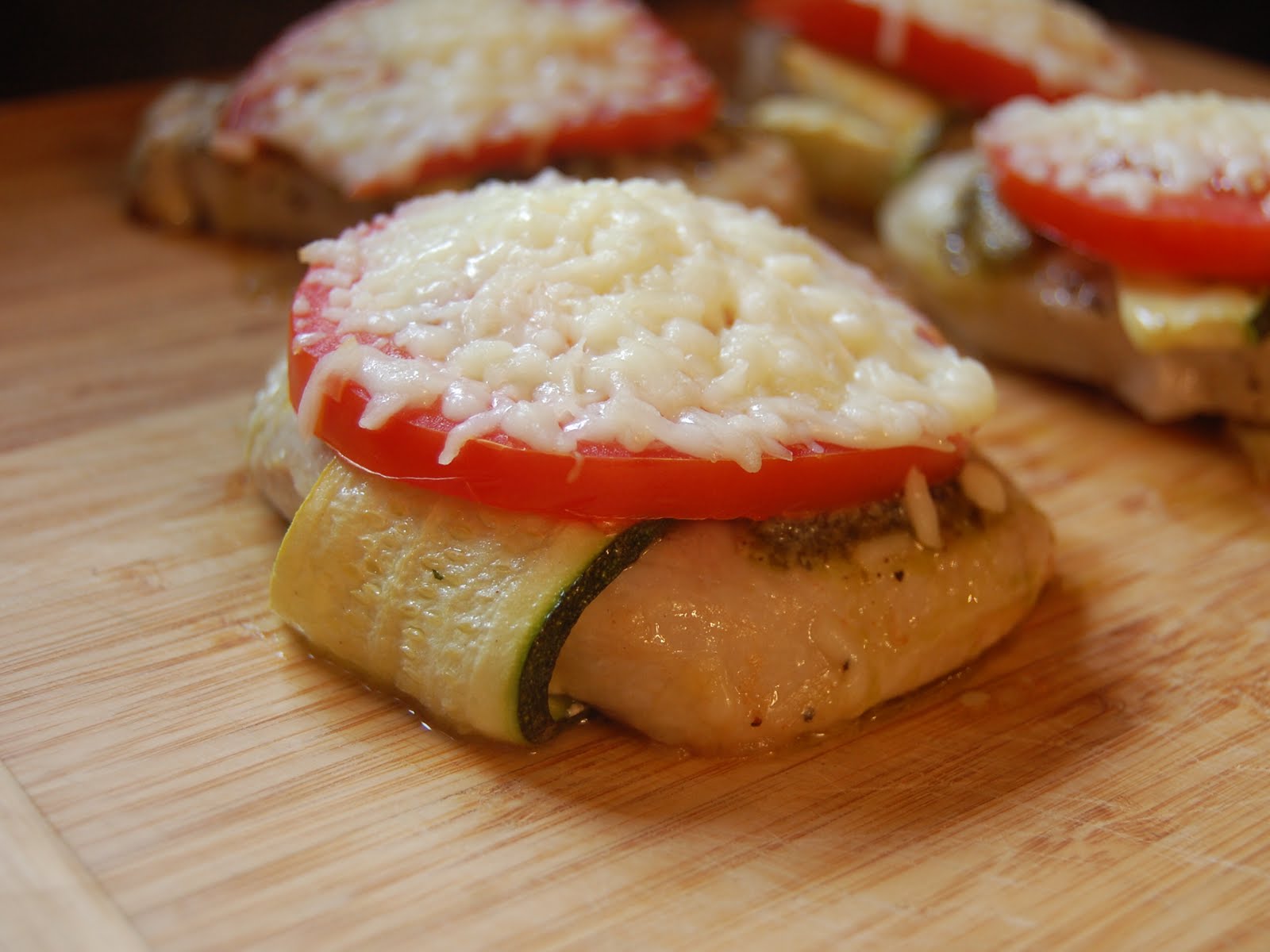 Cassie Craves ZucchiniWrapped Pork Chops with Pesto, Tomato, and